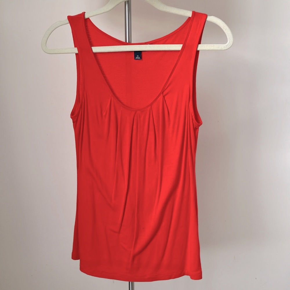 Red BR Ruched Tank Top